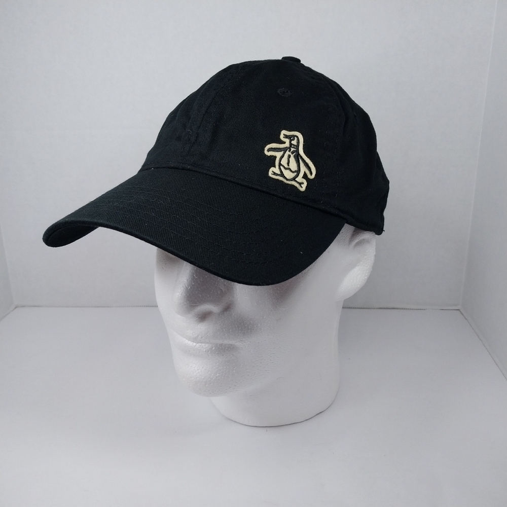 Original Penguin Embroidered Black Adjustable Baseball Cap - One Size Fits All - - Picture 1 of 12